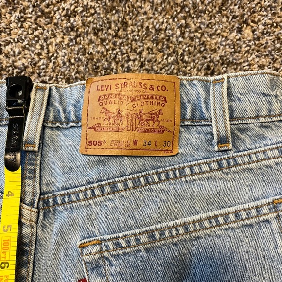 Unworn Vintage Levi's 505 Regular Fit Jeans 34x30 Made in USA 90s Deadstock - Picture 3 of 8